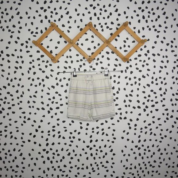 Wonder Nation Cream Striped Linen Blend Toddler Summer Shorts - Picture 1 of 7